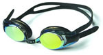 mirror lens metalized swim goggles