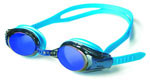 mirror lens metalized swim goggles