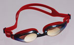 mirror lens metalized swim goggles