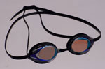 mirror lens metalized swim goggles