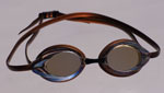 mirror lens metalized swim goggles