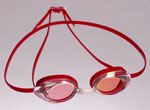 mirror lens metalized swim goggles