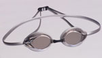 mirror lens metalized swim goggles