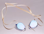 mirror lens metalized swim goggles