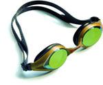 mirror lens metalized swim goggles