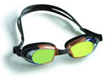 mirror lens metalized swim goggles