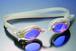 mirror lens metalized swim goggles