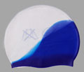 multi-color swim cap
