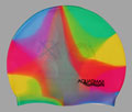 multi-color swim cap
