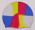 multi-color swim cap