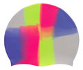 multi-color swim cap